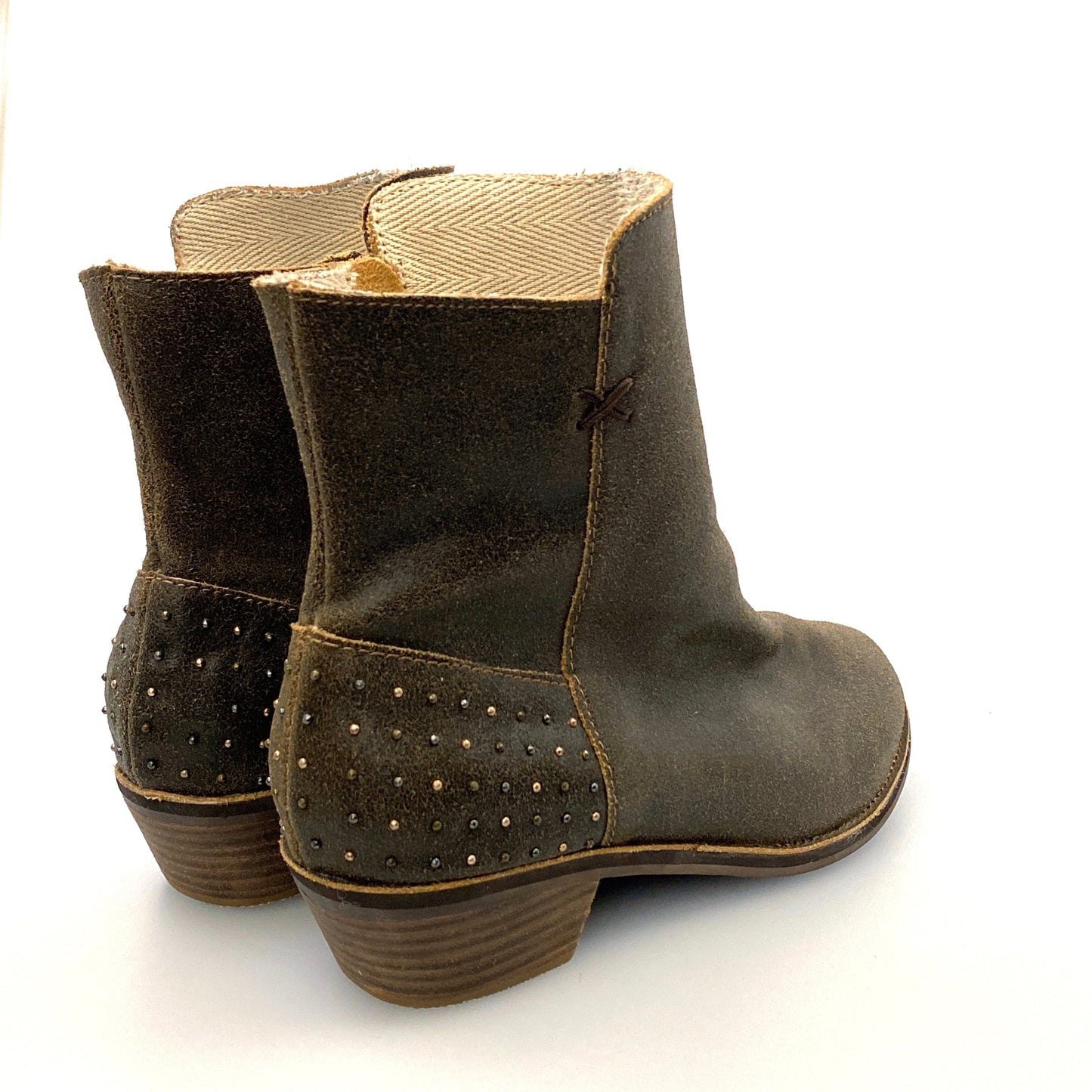 Reef Womens “Adora” Size 10 Brown Leather Ankle Booties Studded