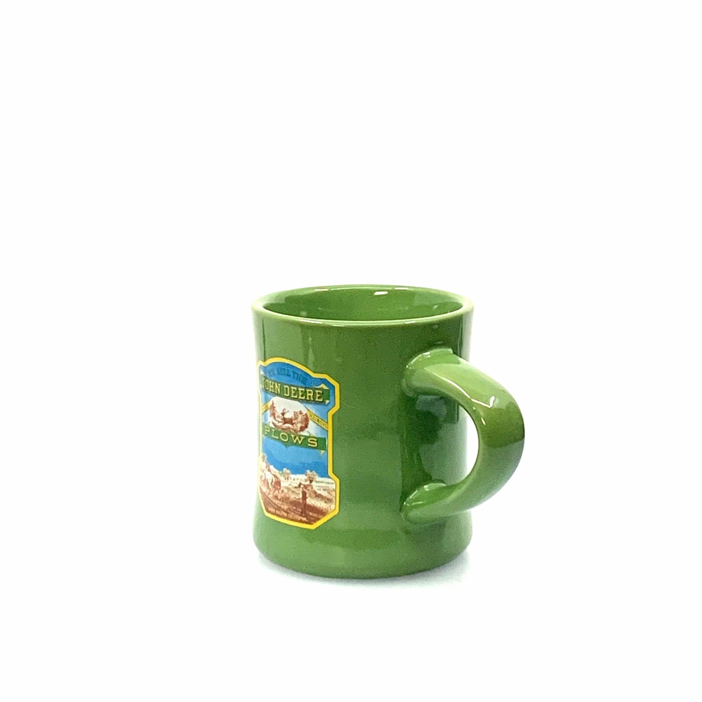 John Deere Licensed “We Sell The Plows” Coffee Cup Mug Green 10 Fl Oz