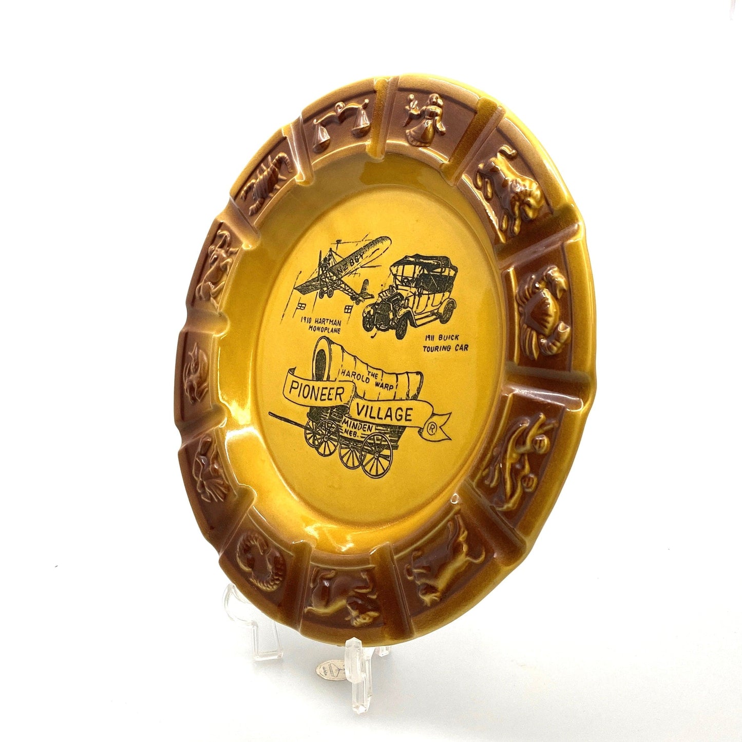 Pioneer Village Minden, NE Collectible Decorative Plate 11” Map Points of Interest