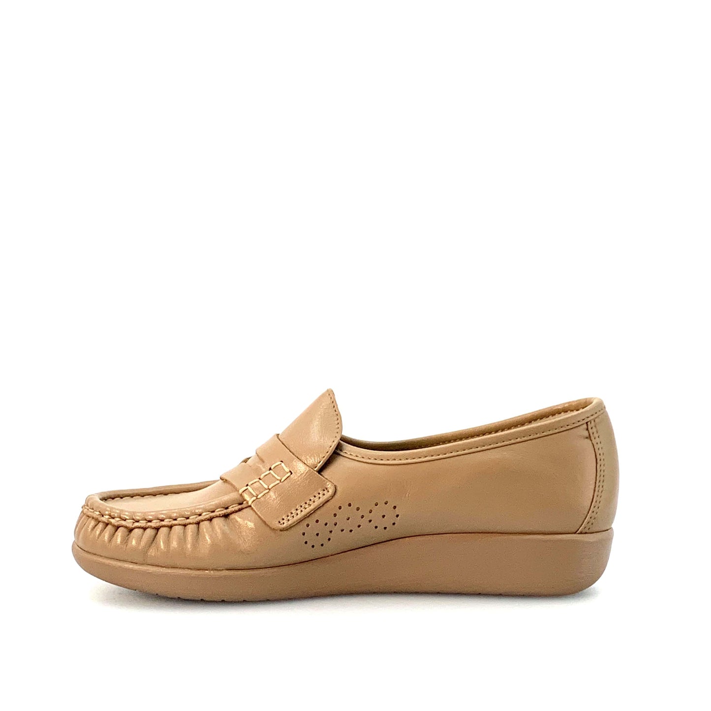 SAS Womens Tripad Comfort Casual Leather Size 10N Beige Loafers Shoes