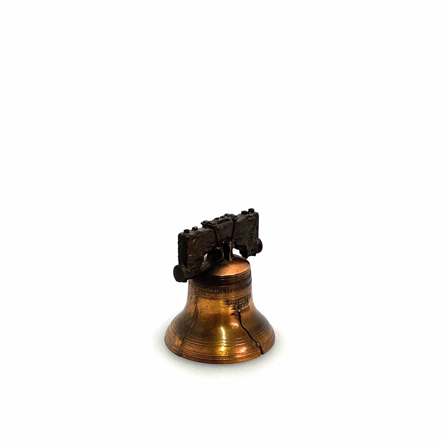 Vintage Hand Liberty Bell Travel Tourism Collectible Gold - Philadelphia, PA