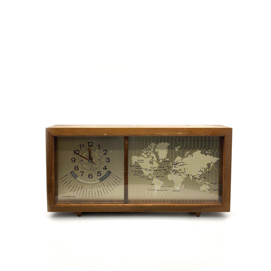Vintage Modern Eames Era General Electric GE 8111 Model World Time Clock