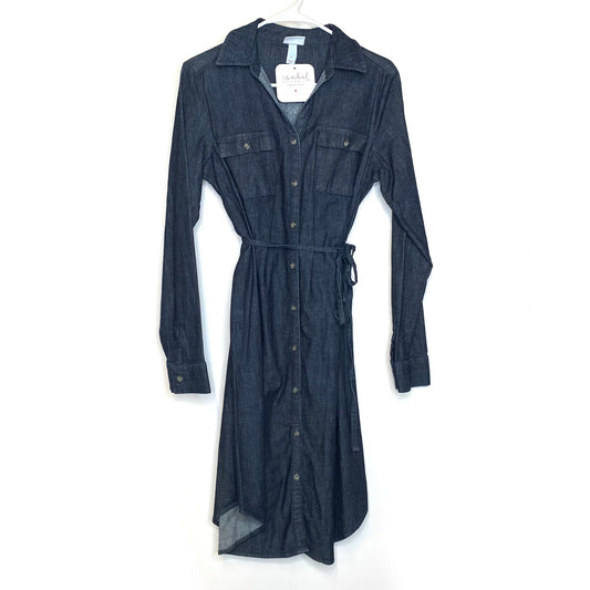 Isabel Maternity Women's Blue Denim Shirt Dress - Size S - NWT