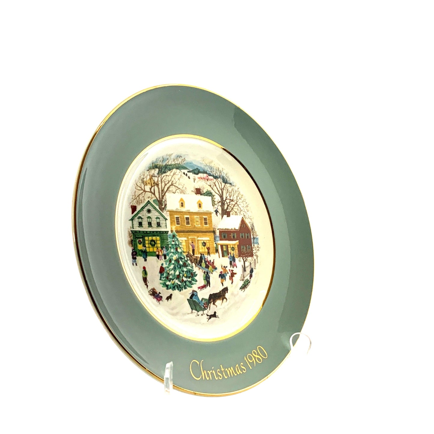 Vintage Avon Christmas Plate Series Eighth Edition Country Christmas 1980