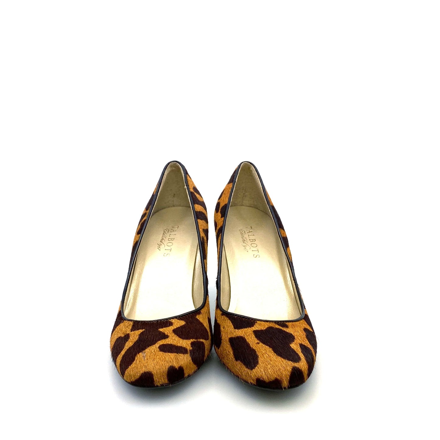 Talbots Womens Size 7AA Brown Animal Print Stiletto Heels Pumps