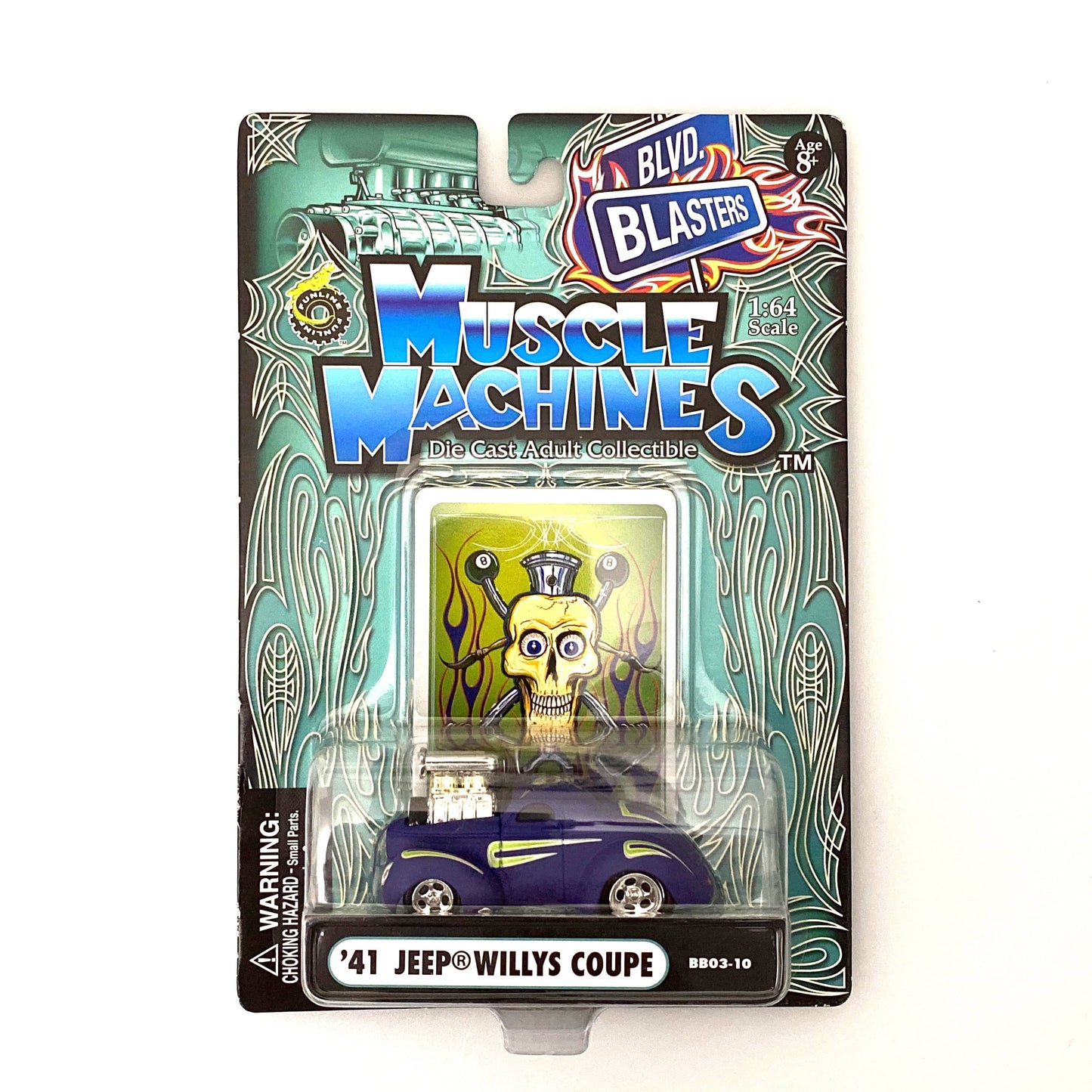 Muscle Machines '41 JEEP Willys Coupe – Vintage Purple Diecast Collectible Car 1:64 Scale Model for Car Enthusiasts