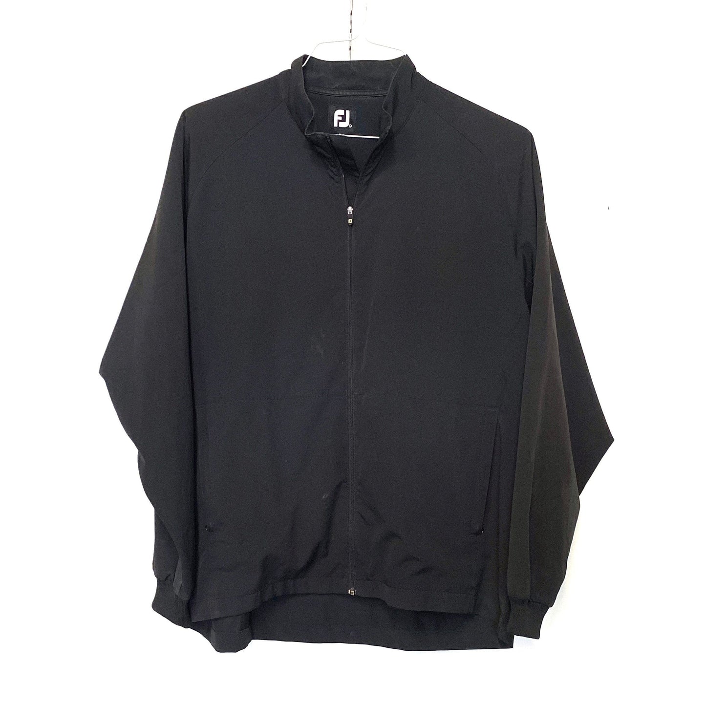 FootJoy Men's Black Pullover Golf Windbreaker Jacket - Size L - Long Sleeve