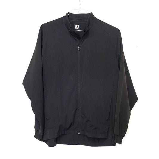 FootJoy Men's Black Pullover Golf Windbreaker Jacket - Size L - Long Sleeve