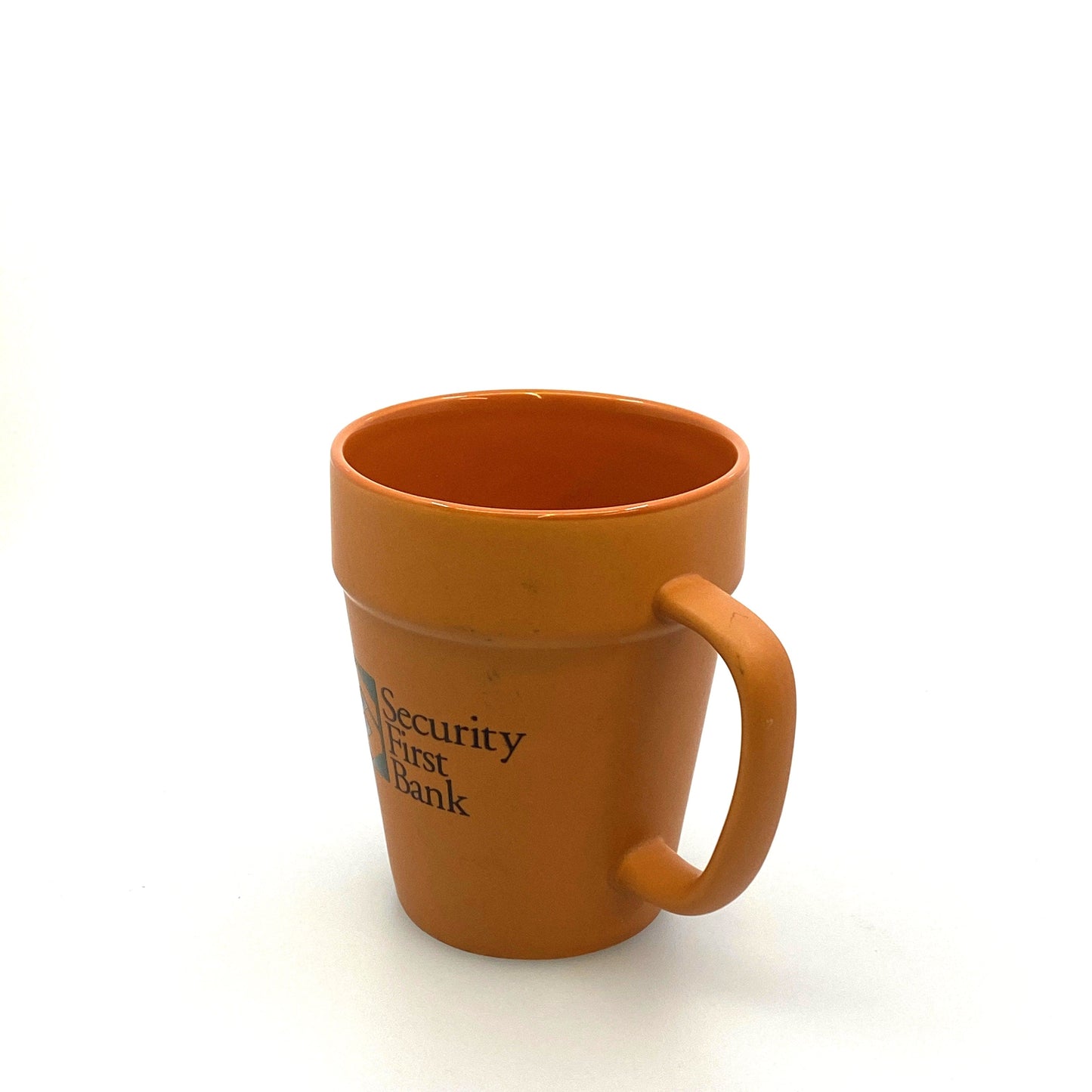 Security First Bank Terracotta “Flower Pot” Coffee Cup, 12 Oz.