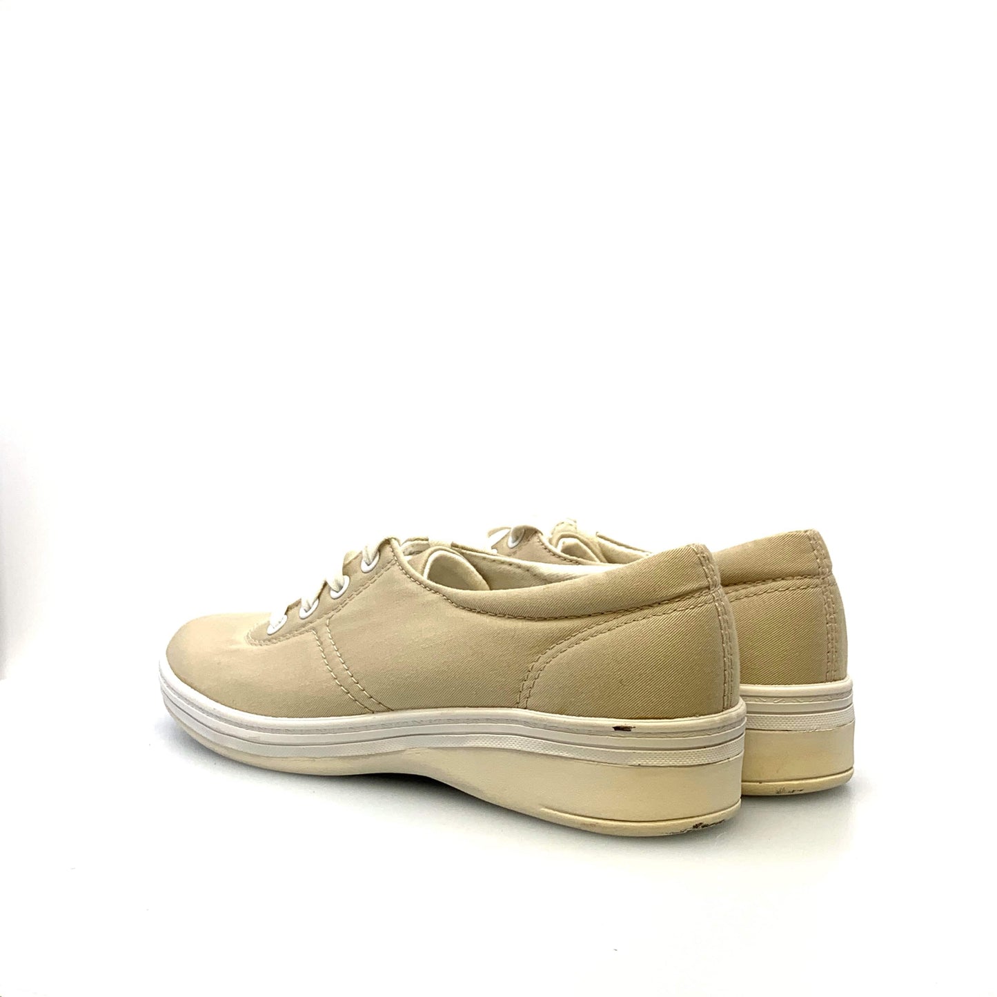 Keds Womens Shoes Size 6.5M Beige Canvas Lace Up Sneakers Athletic Shoes