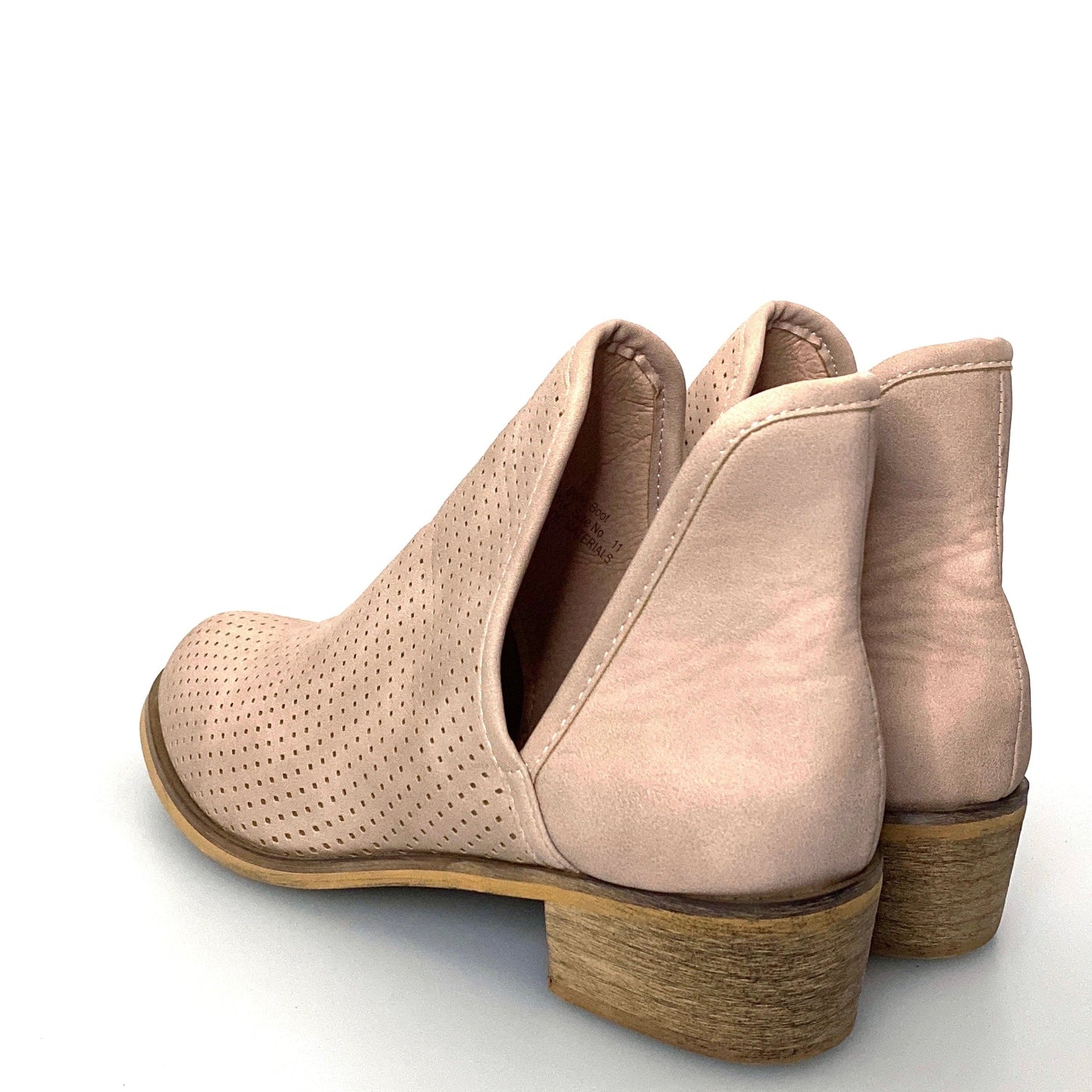 Seven Seven7 Womens Size 11 Blush Pink Booties Boots Boho Peforated