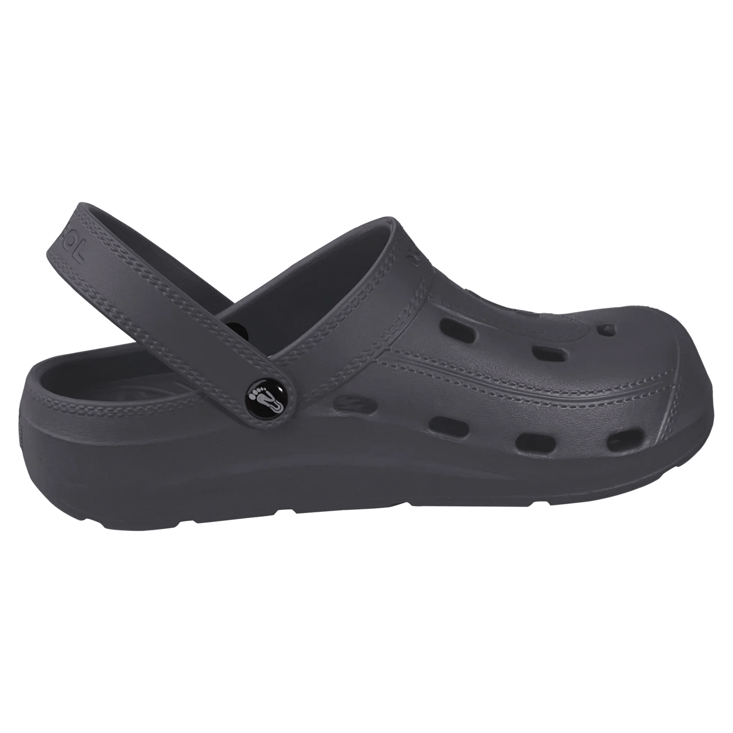 Nuu Sol Size W7 Black Rubber McCall Clogs Shoes | NWT