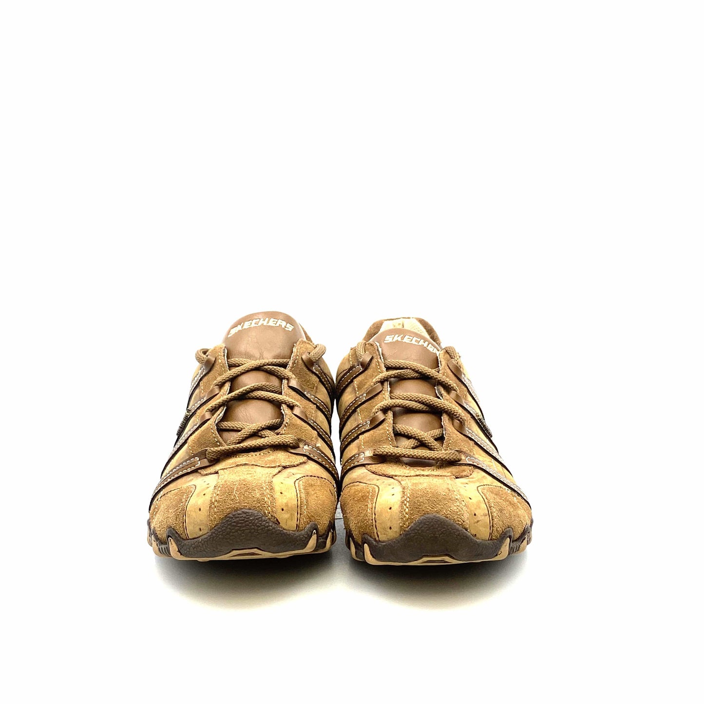 Skechers Womens Size 8 Brown Leather Lace Up Casual Shoes