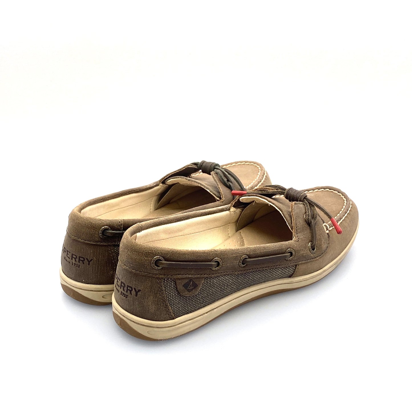 Sperry Top-Sider Womens “ANGELFISH BROWN SPARKLE” Size 8M Two-Tone Boat Shoes Sneakers