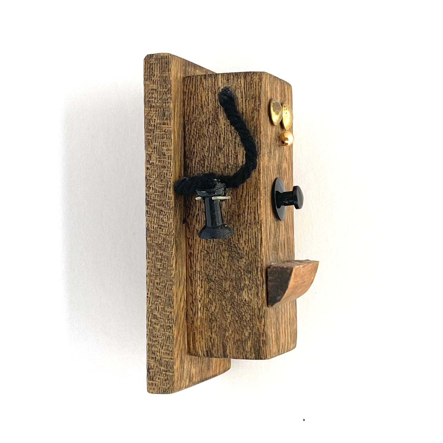 Vintage Wooden Telephone Novelty Refrigerator Magnet