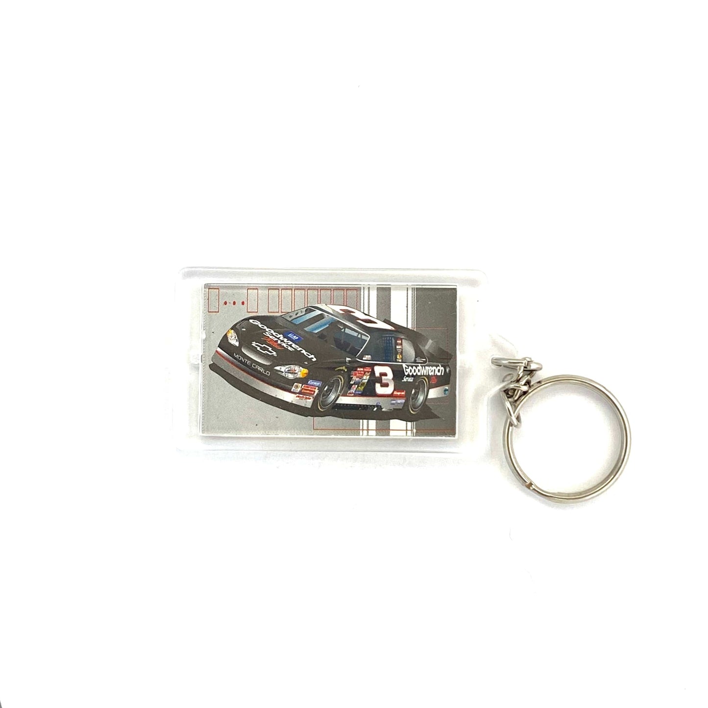 Vintage "Goodwrench Service GM" 3 Dale Earnhardt Acrylic Souvenir Keychain