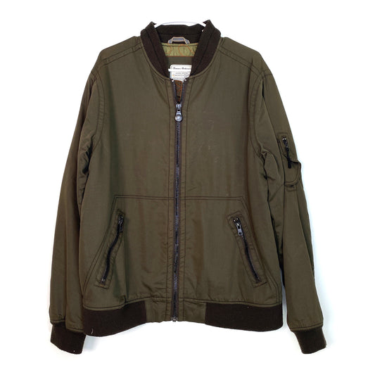 Tommy Bahama Mens Jacket Size M Green Flight Bomber Island Crafted Perfect Fit