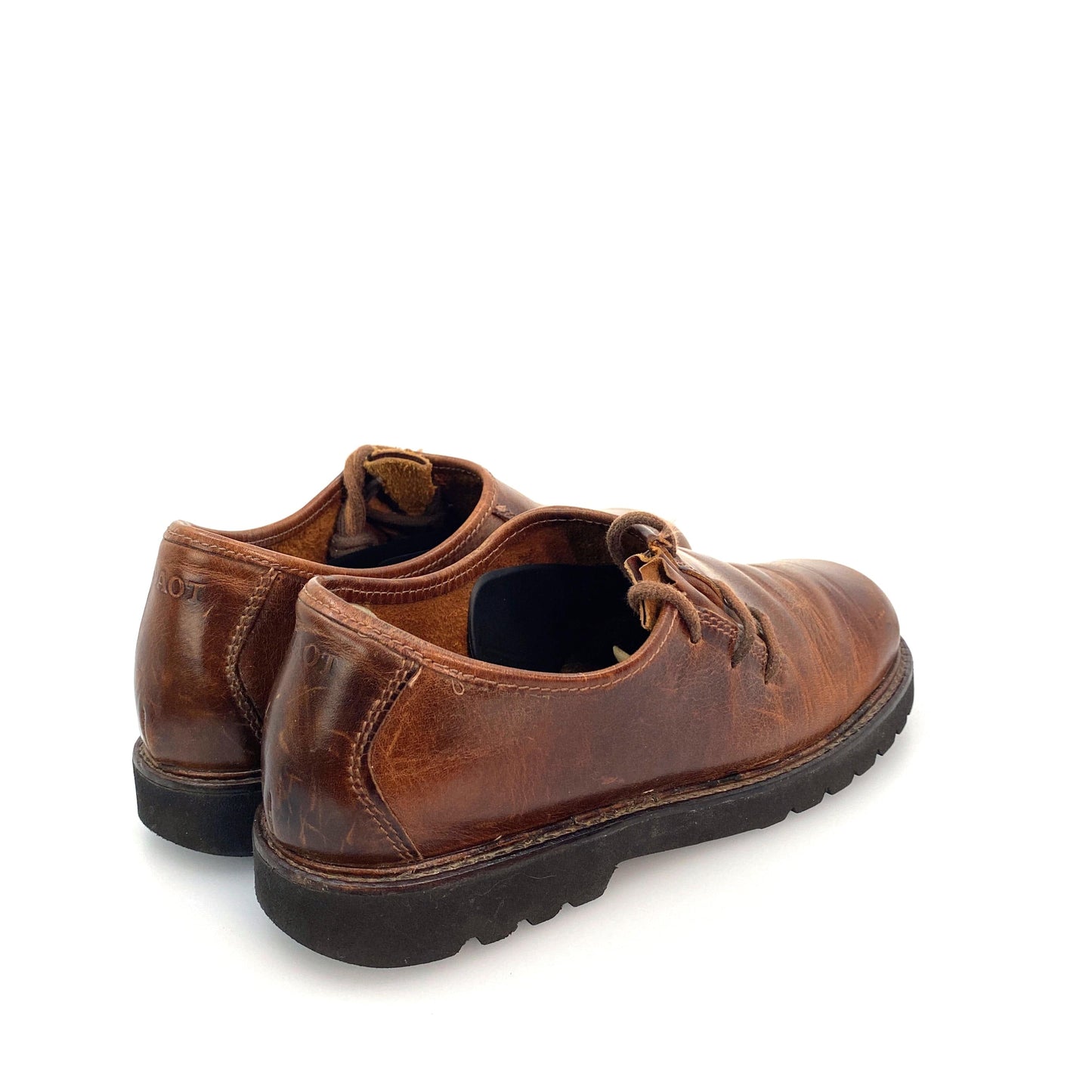 Naot Womens Size 9 Brown Leather Casual Lace Up Shoes Asymmetric Laces