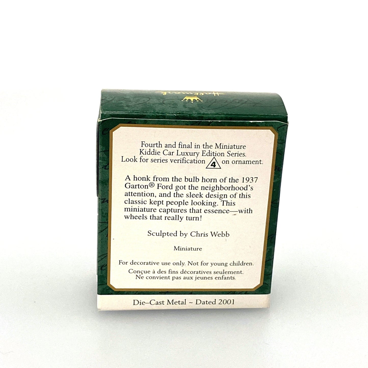 Hallmark Keepsake Ornament 1937 Garton® Ford Miniature Kiddie Car Luxury Edition