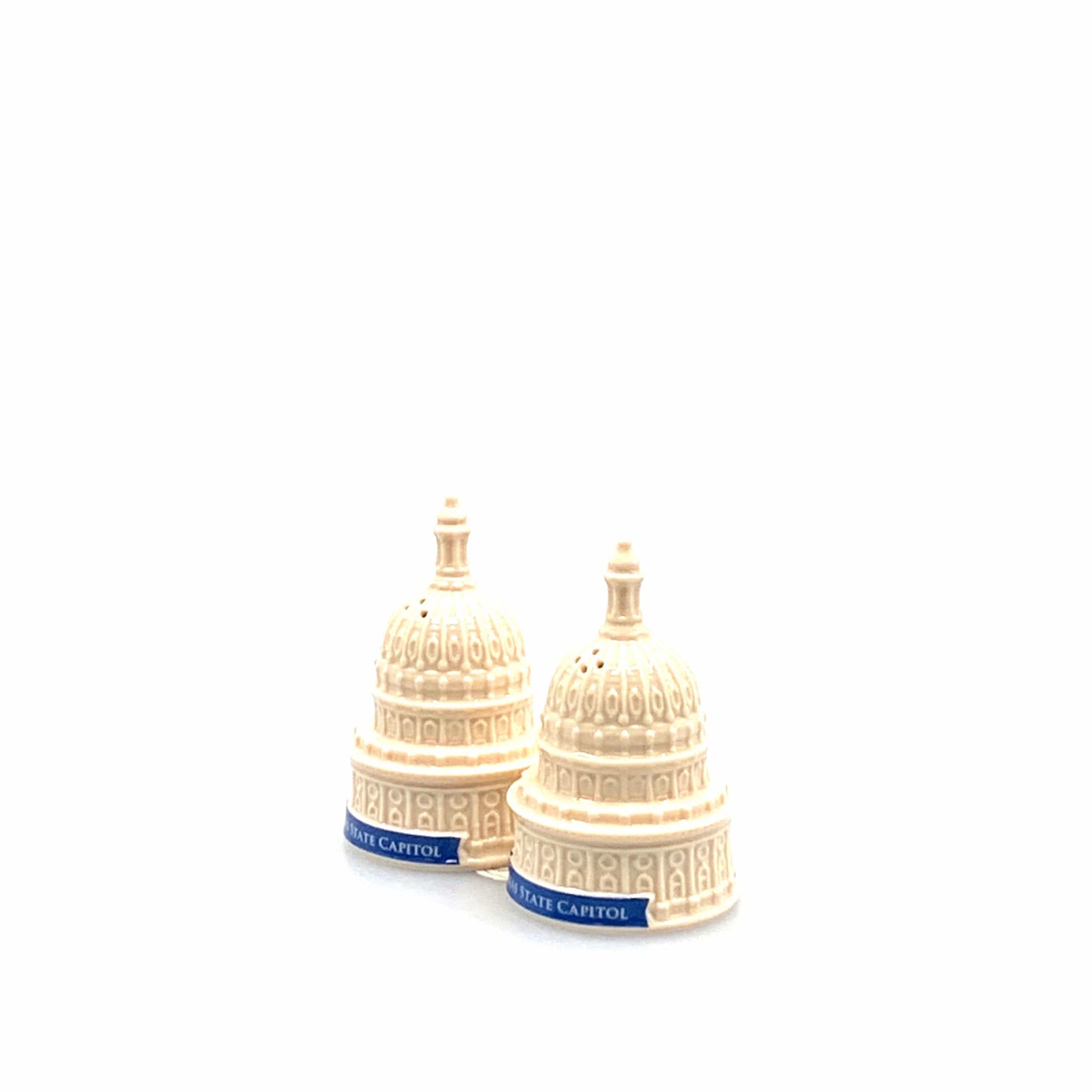Historic Texas State Capital Novelty Salt And Pepper Shakers Set Fine Porcelain