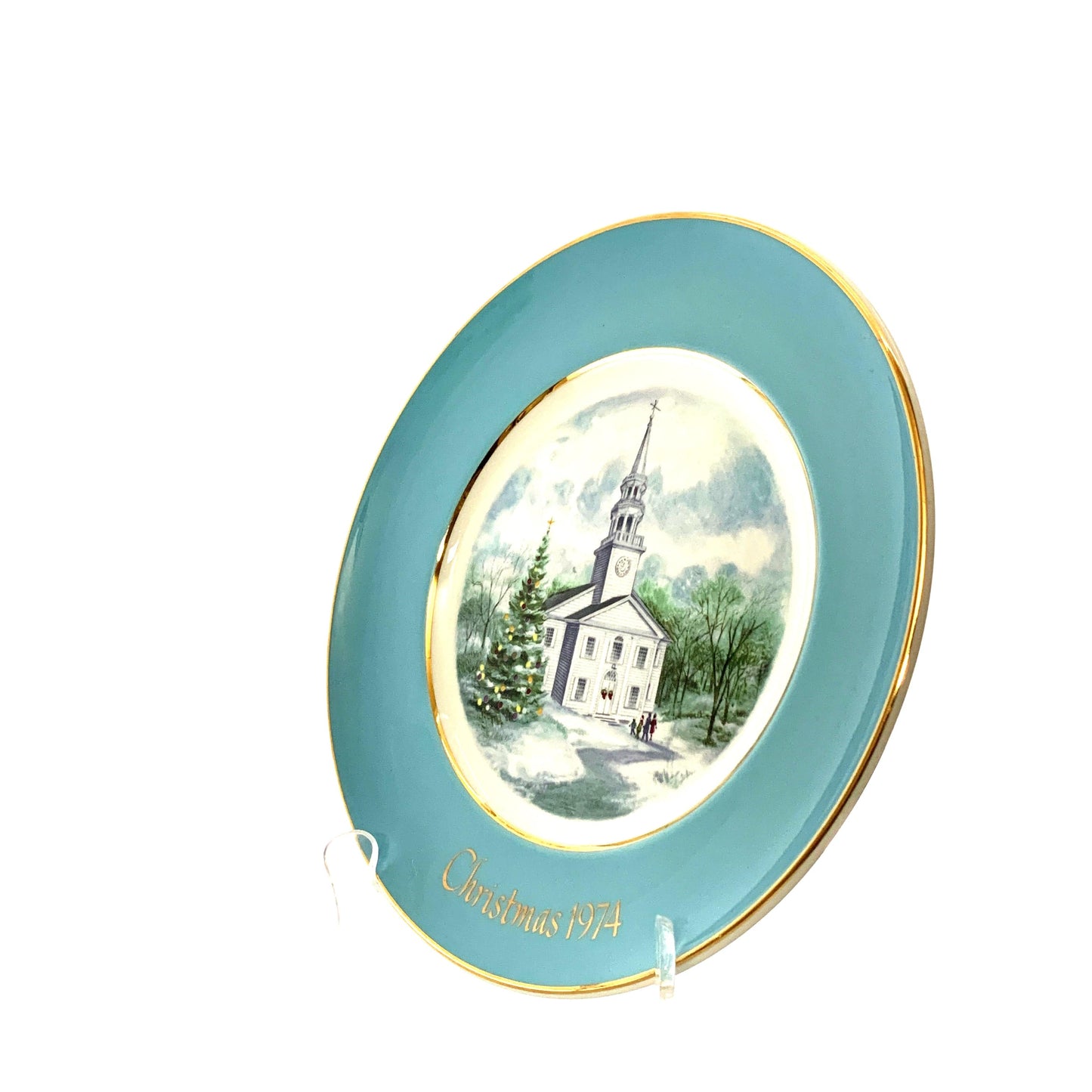 Vintage Avon Christmas Plate Series Second Edition “Country Church” 1974