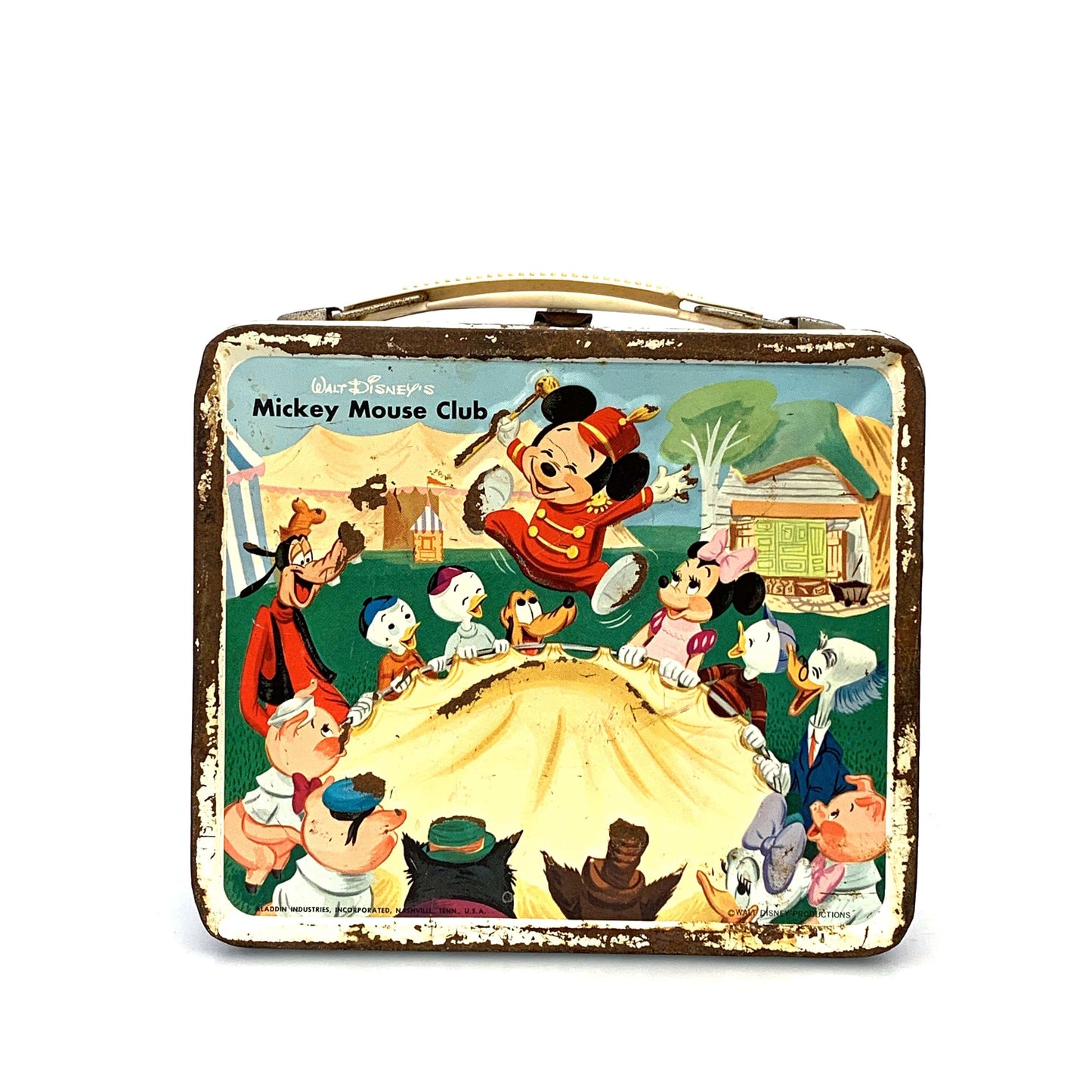 Vintage Aladdin Walt Disney’s Mickey Mouse Club Metal Lunch Box, 1963
