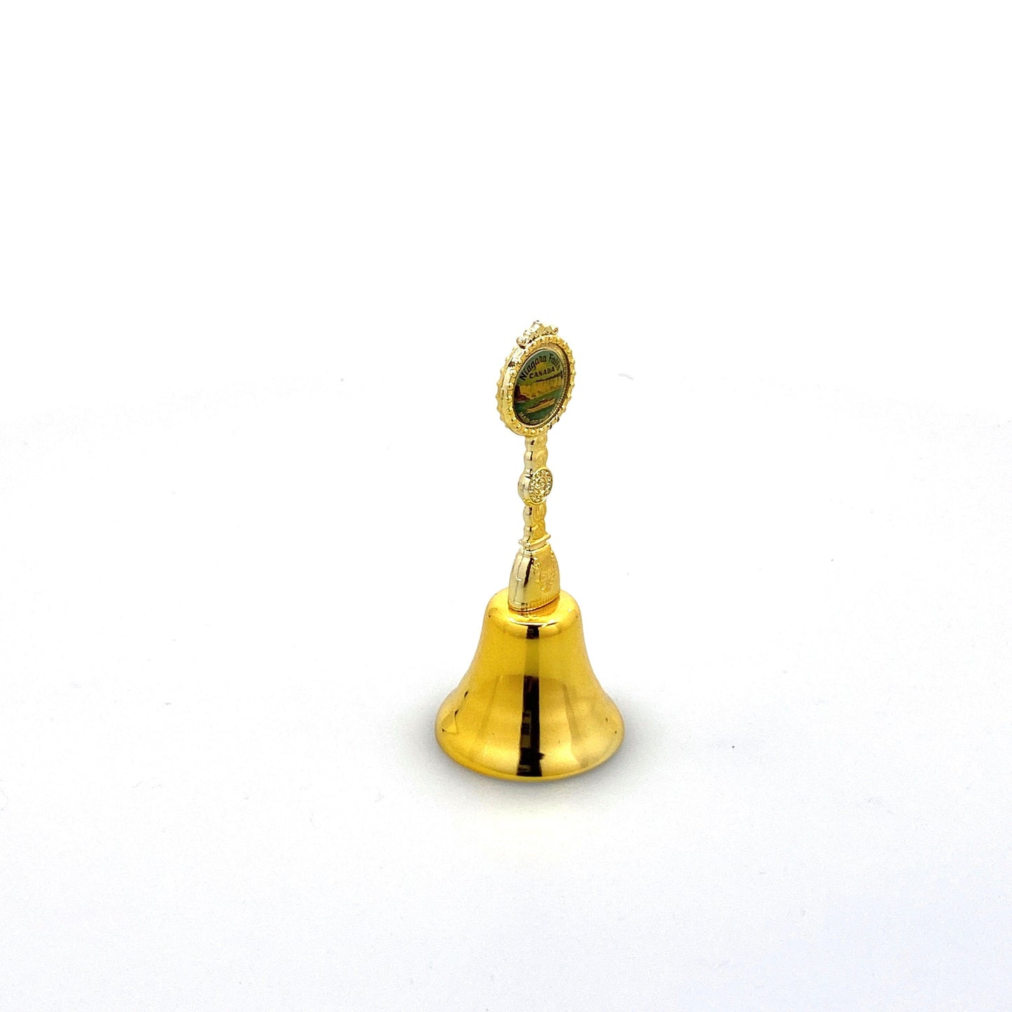 Vintage Hand Bell Travel Tourism Collectible Gold - Niagara Falls