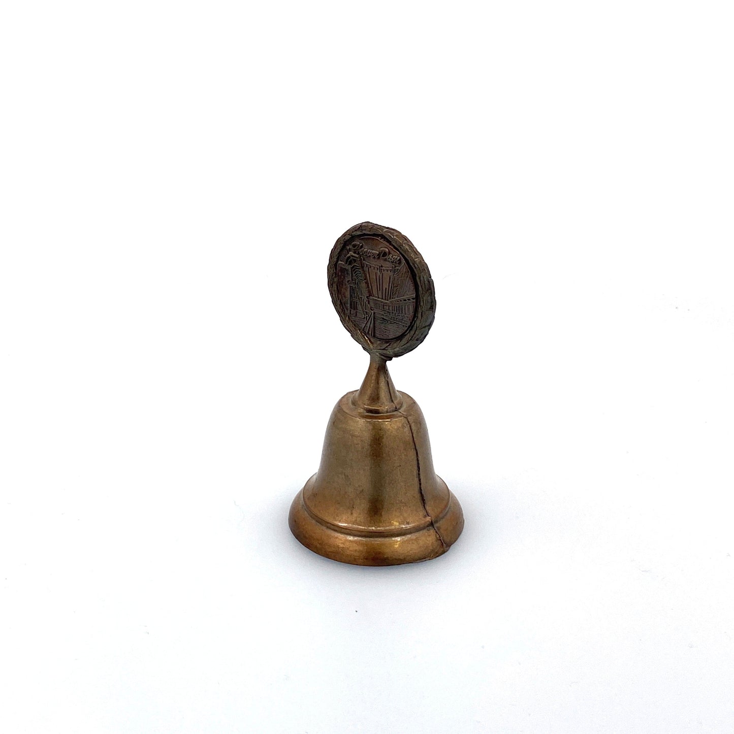 Vintage Hand Bell Travel Tourism Collectible Gold - Hoover Dam
