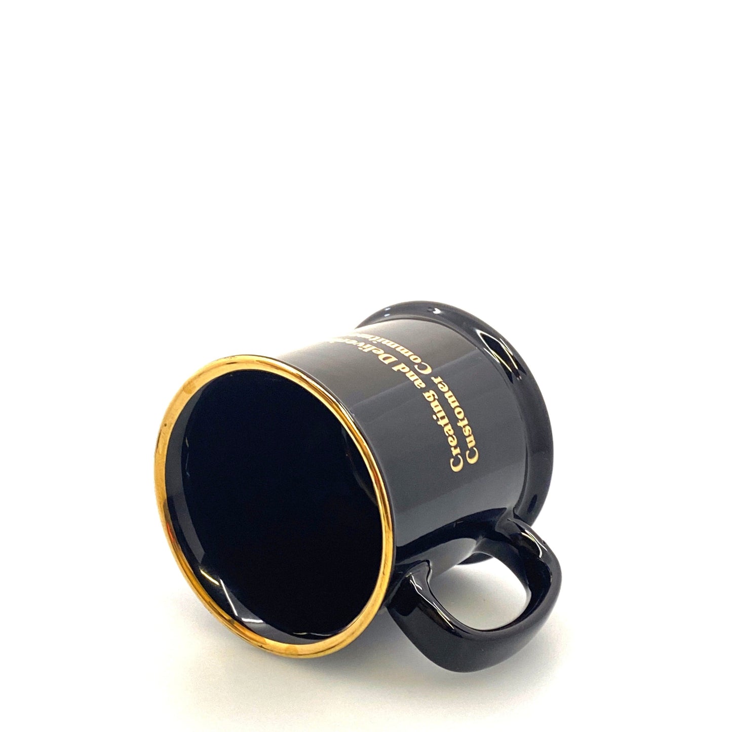 Union Pacific Railroad “Team Up” Employee Goldtone Blue Ceramic Coffee Cup 12 Fl Oz