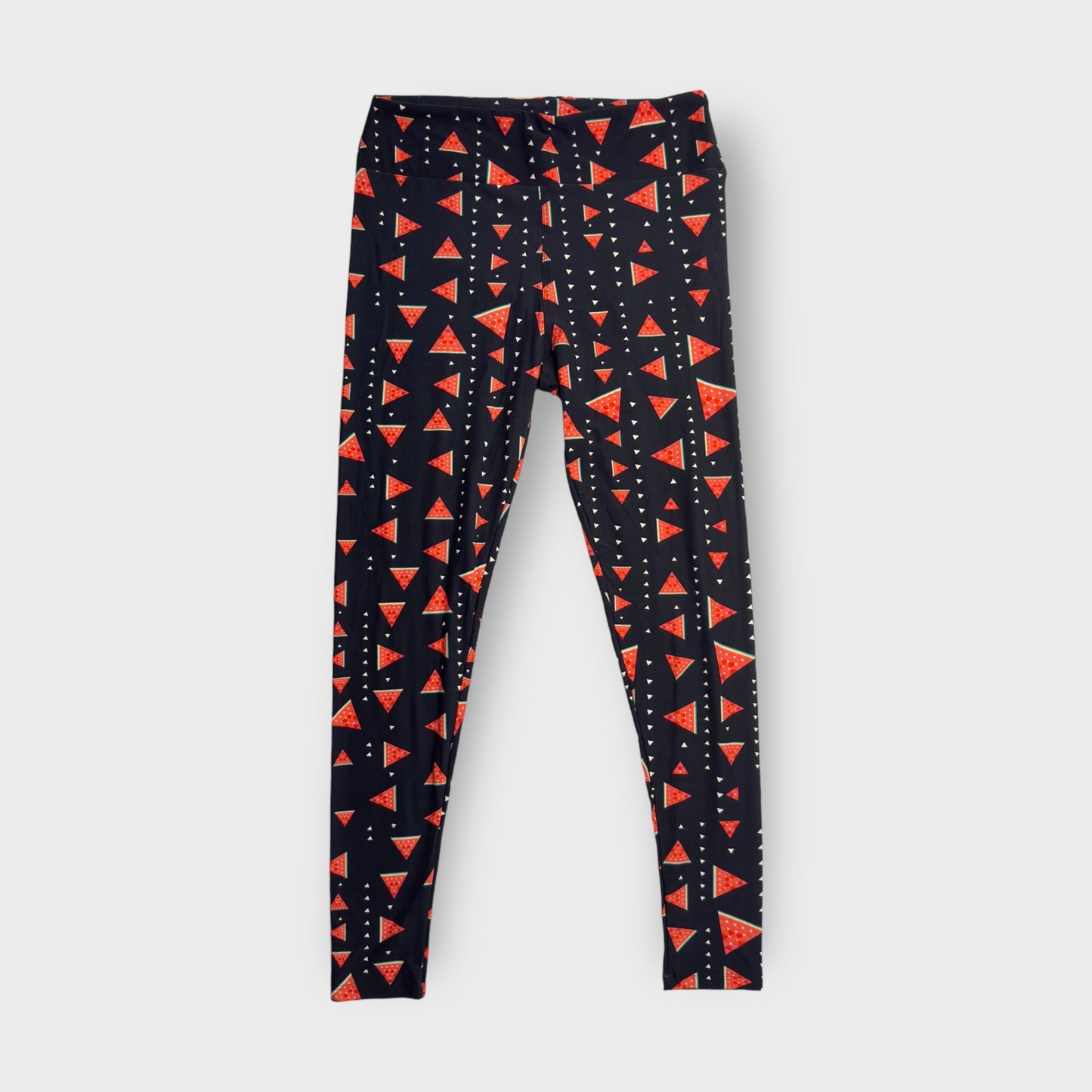 LuLaRoe Leggings | TC (12-18) | Black/Red Watermelon Slice Print | New