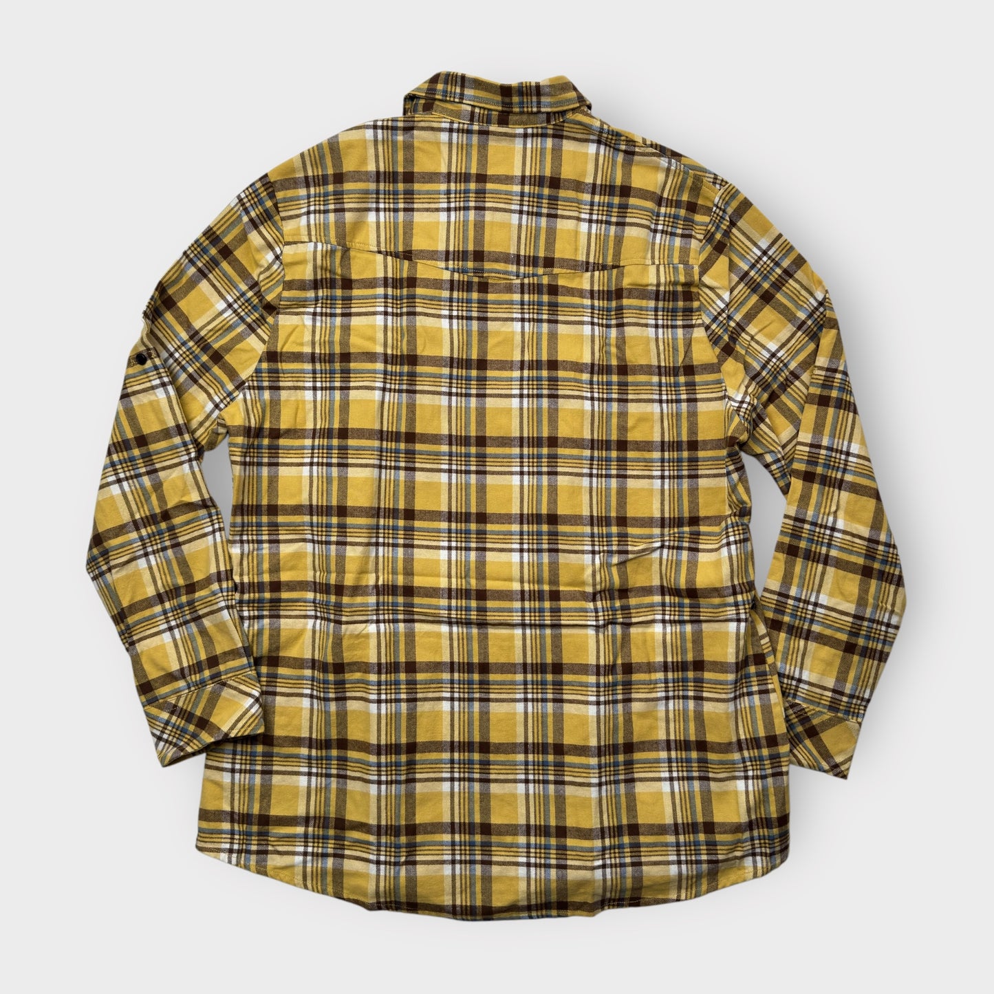 Matchstick Women's Yellow Plaid Flannel Button-Up Shirt - Size XXL - Long Sleeve