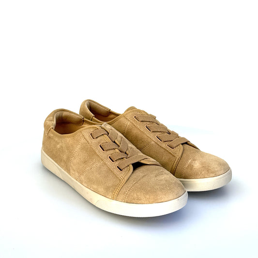 Vionic | Jean Suede Sneakers Water Resistant Cup Sole Shoes | Color: Cream/Tan | Size: 8 | Pre-Owned
