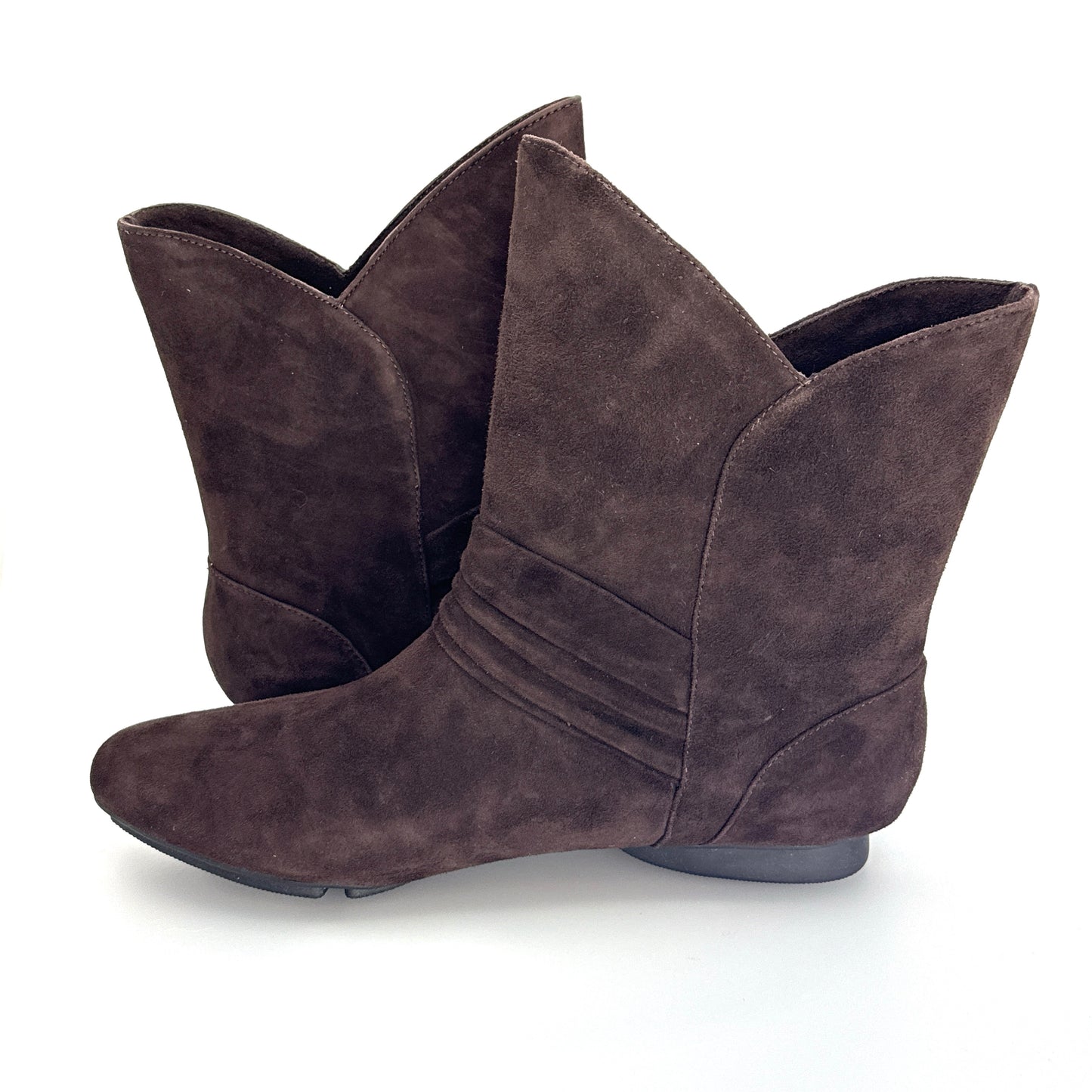 MeToo | Womens Tabitha Suede Ankle Boots | Color: Brown | Size: 9M | NIB