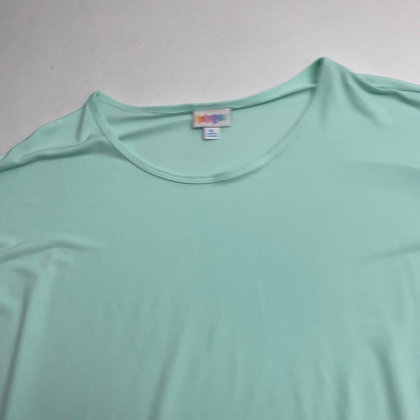 LuLaRoe Womens Irma Tunic Top | XL (18-20) | Solid Mint Green | Soft Stretch | NWT