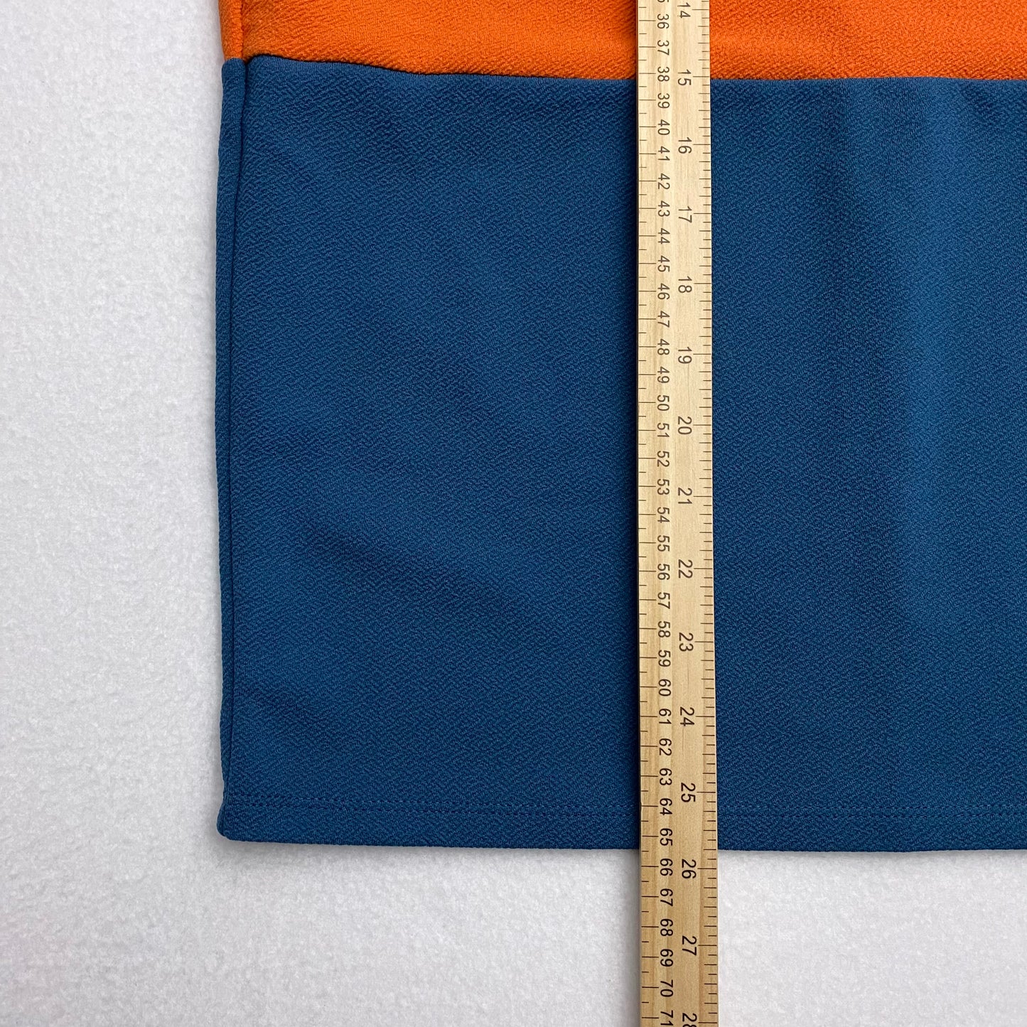 LuLaRoe Cassie Pencil Skirt | XL (18-20) | Orange/Blue Colorblock | NWT