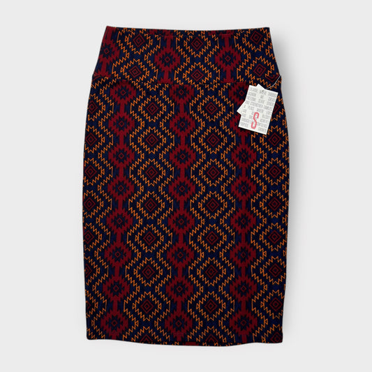 LuLaRoe Cassie Pencil Skirt - Multicolor Tribal - Women's S (4-6) - NWT