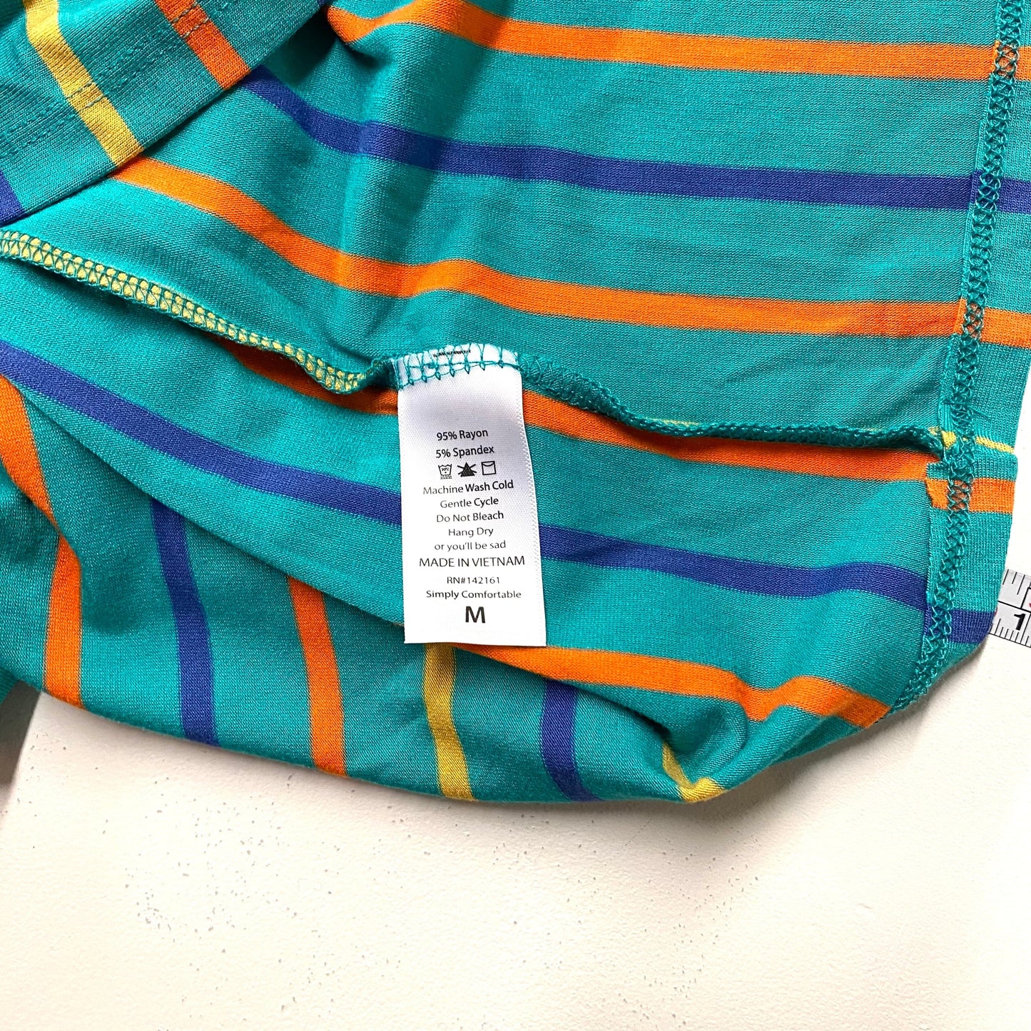 LuLaRoe Julia Bodycon Dress | M (8-10) | Green/Orange/Blue | Striped | NWT