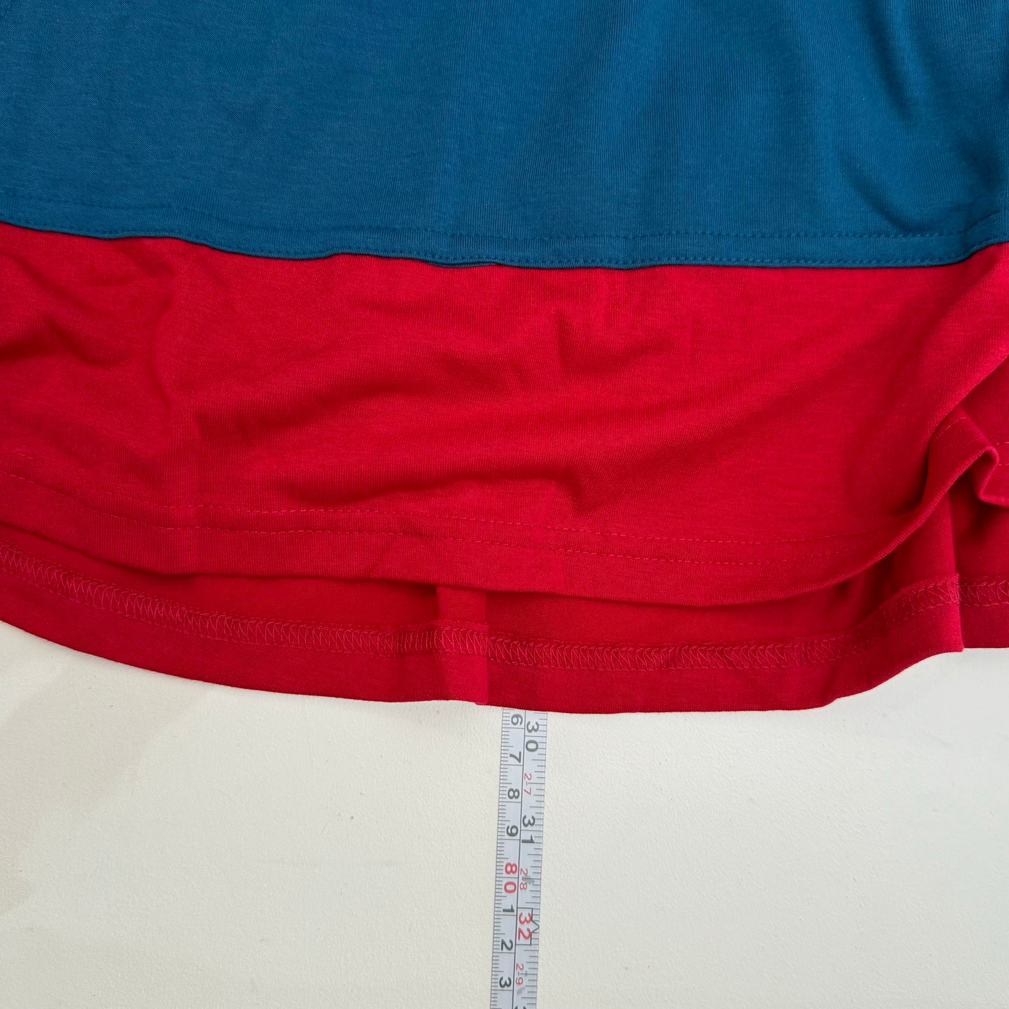 LuLaRoe Vault | Amber Lightweight Hoodie | 2XL (22-24) | Red/Blue | Colorblock | NWT