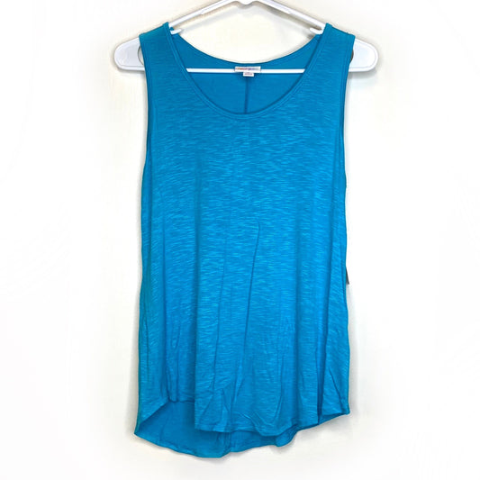 LuLaRoe Womens Size M Mint Teal Blue Tank Top Shirt Floral Tank Sleeveless NWT