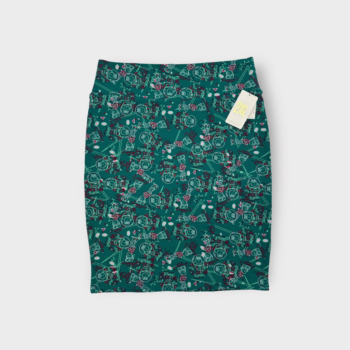 LuLaRoe Cassie Pencil Skirt | 2XL (26-28) | Green | TOY STORY | NWT