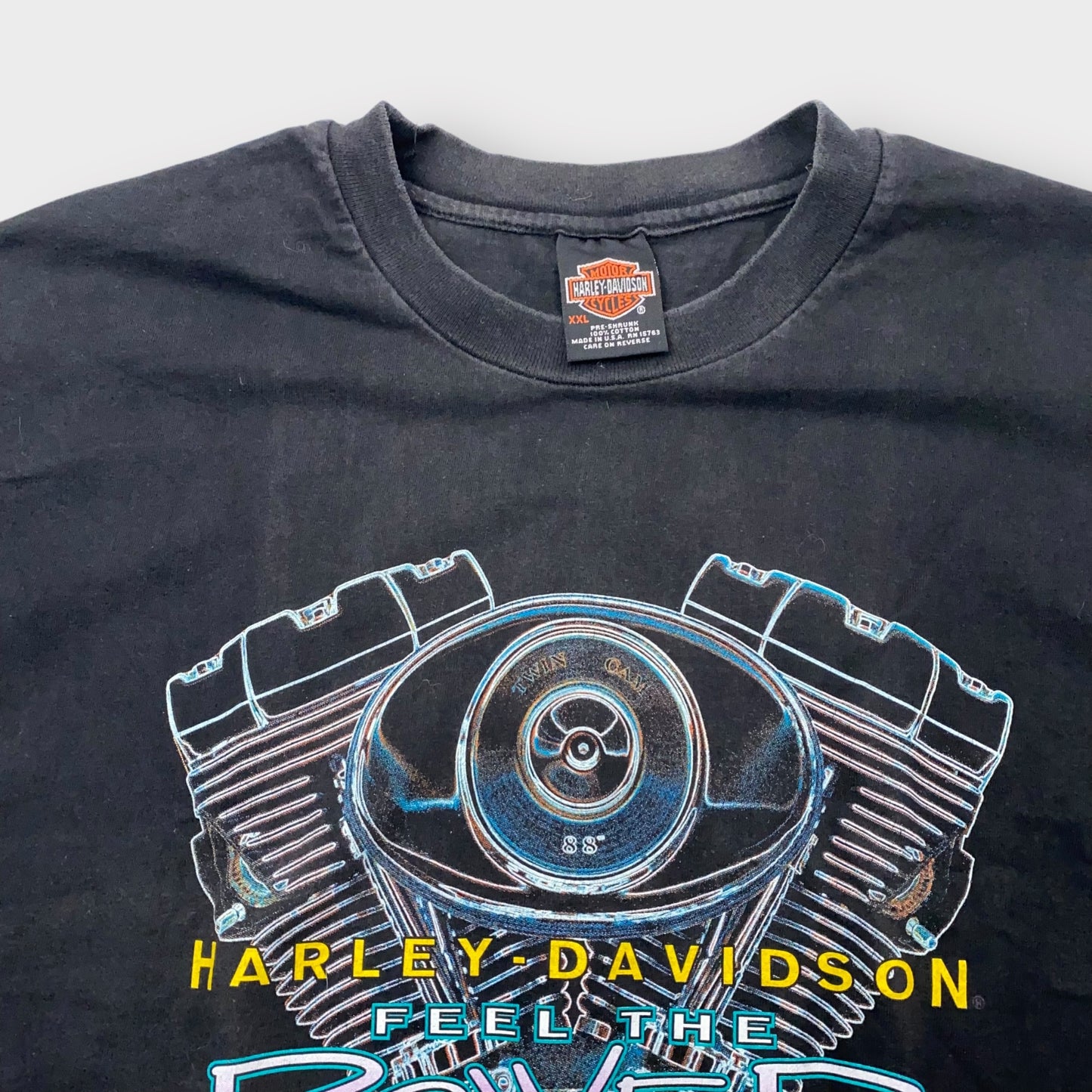 Harley-Davidson Men's Black "Feel the Power" Orange County T-Shirt - Size 2XL - Short Sleeve