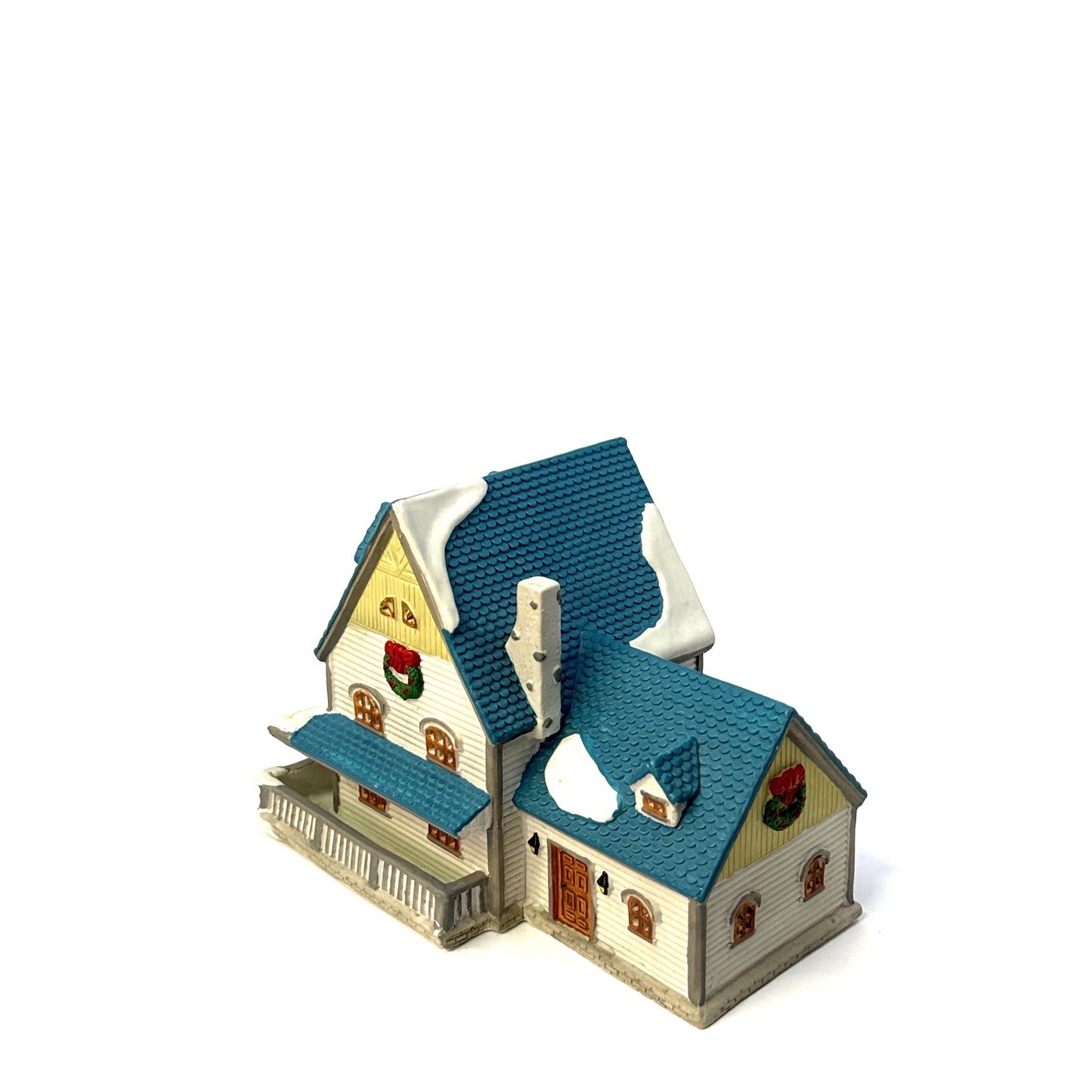Lemax Dickensvale | Porcelain Lighted House, Blue Roof | 1995 | EUC Retired