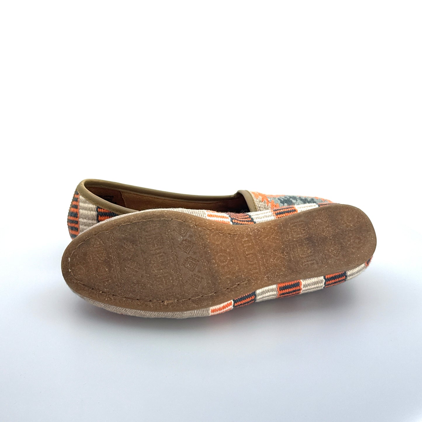 Born | Womens Giselle Cotton Slipper Flats | Color: Taupe Multicolor | Size: 9 (40.5) | Pre-Owned