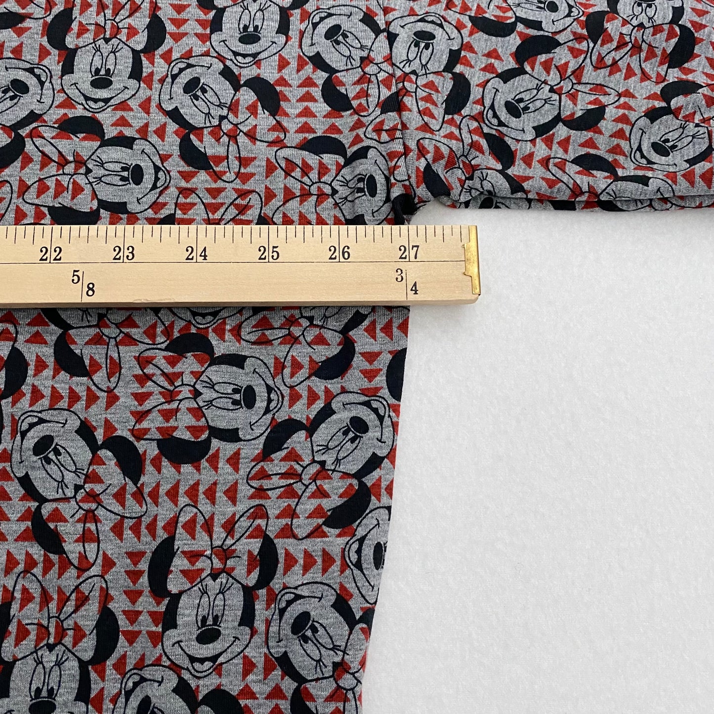 LuLaRoe Irma High-Low S/s Tunic | XL (18-20) | Gray/Black/Red Minnie Mouse | NWT