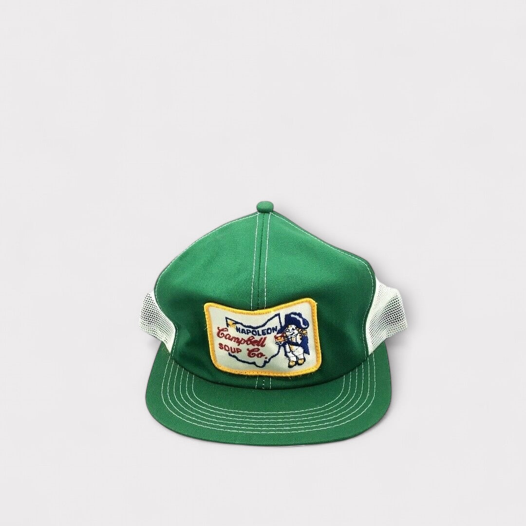 Vintage K-Products Green Mesh Trucker Hat | Campbell Soup Co. Napoleon OH Patch | OSFA