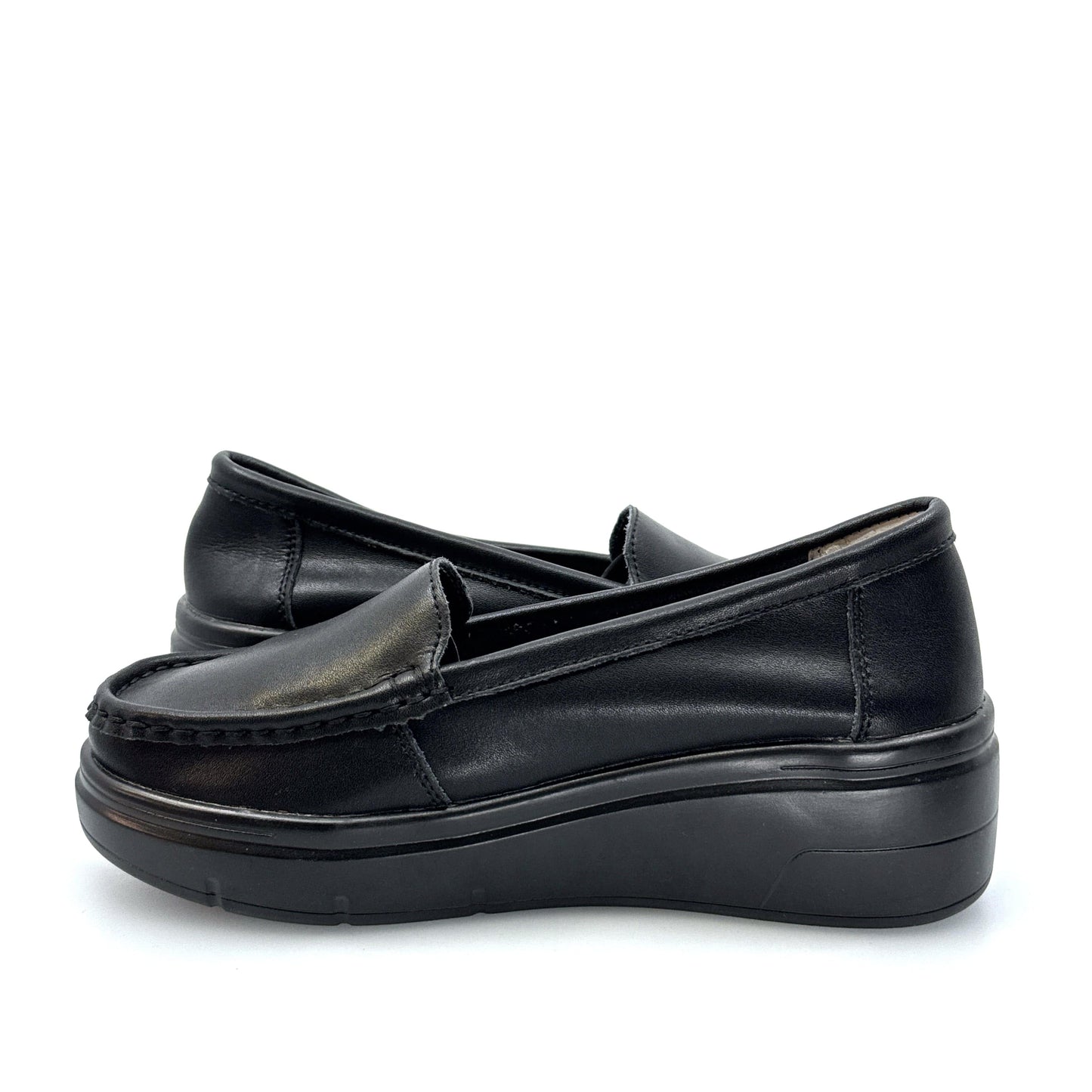 ZYEN Womens Size 37 Black Nursing Shoes Comfortable Walking Slip-On Restaurant Lightweight Loafers