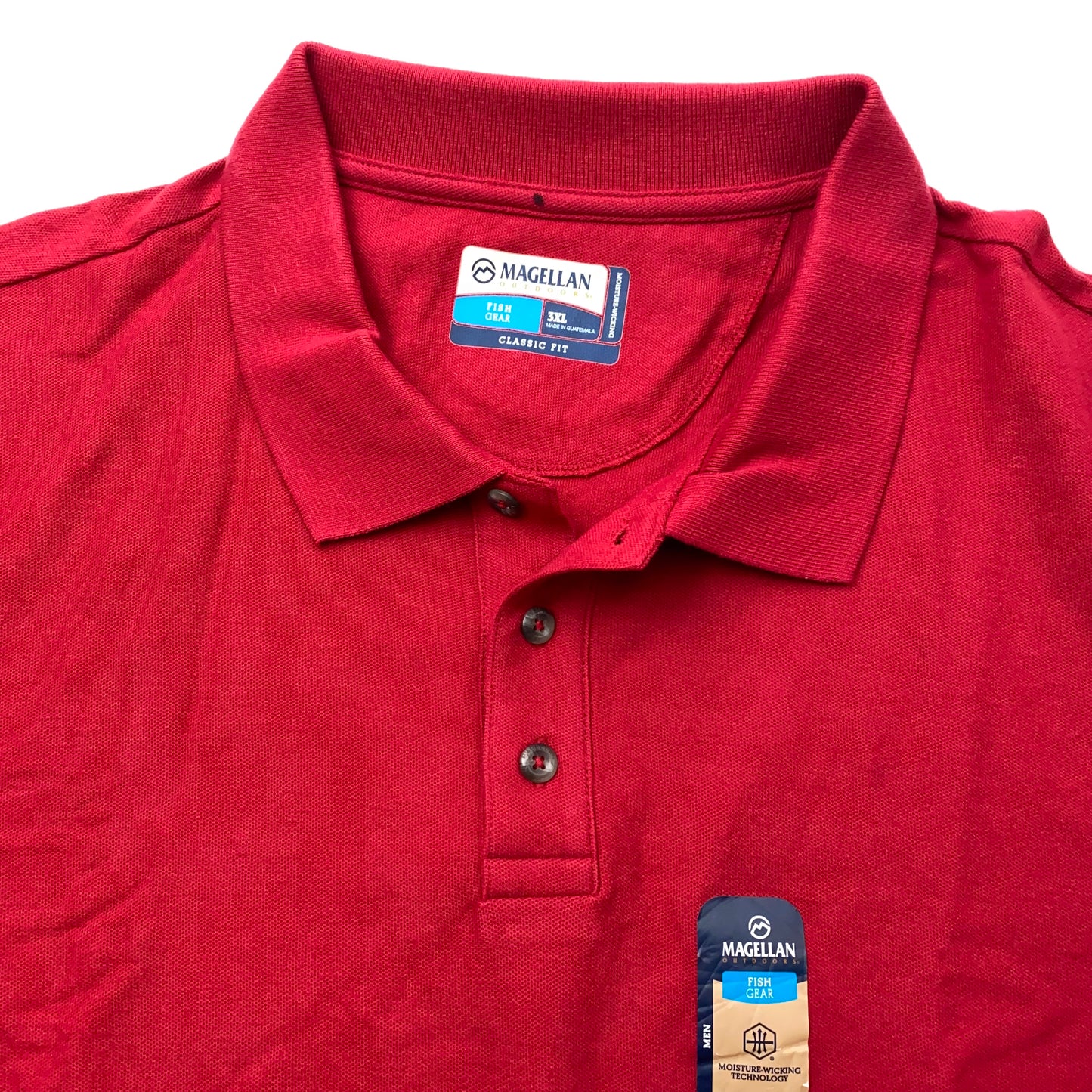 Magellan Men's Fish Gear Polo Shirt - Red - Size 3XL - Moisture-Wicking - New with Tags