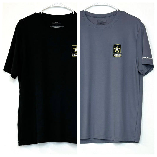 US Army Reserves | (Pair of) Logo T-Shirts | Color: Black/Gray | Size: L