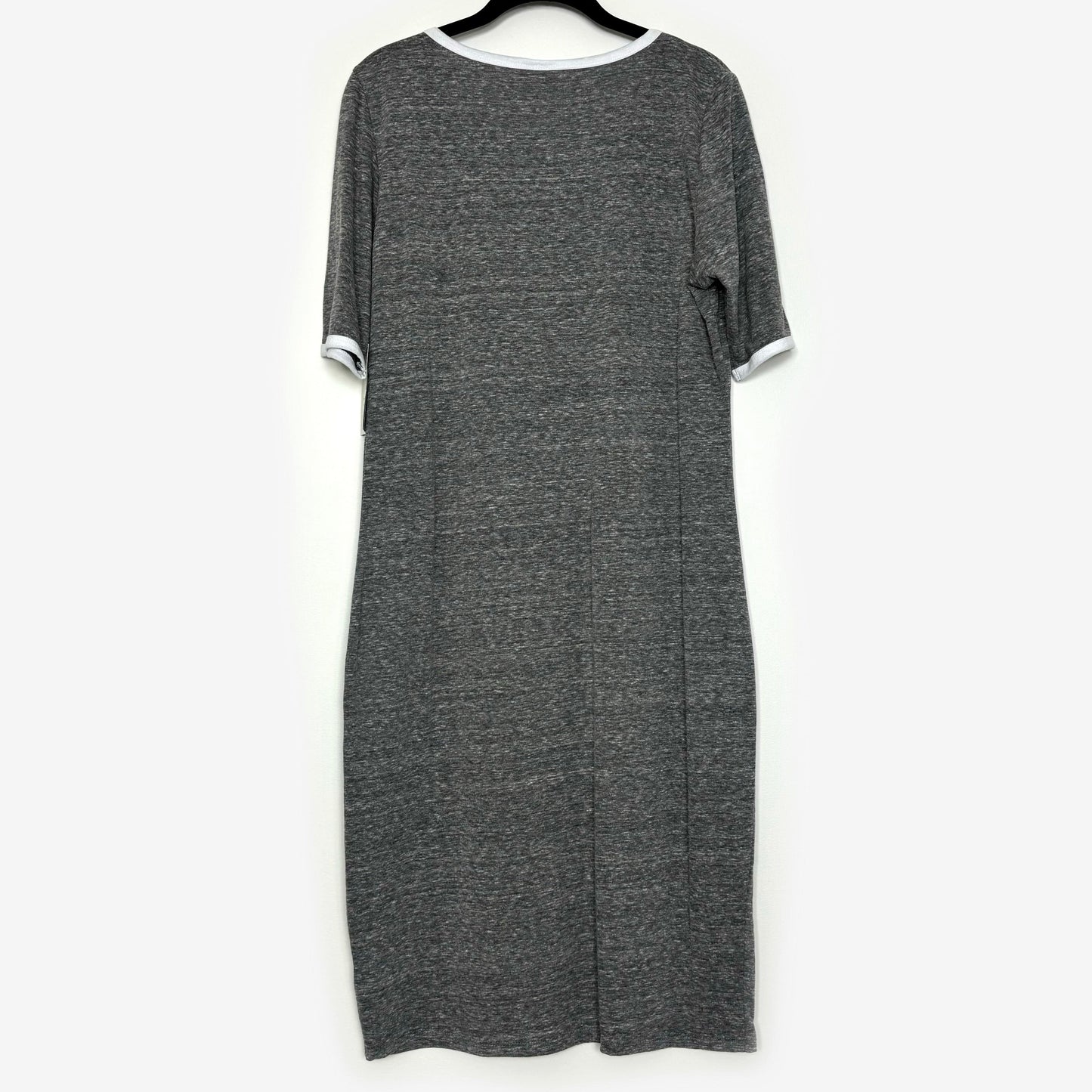 LuLaRoe Julia Bodycon Dress | L (12-14) | Gray/White | Colorblock | NWT