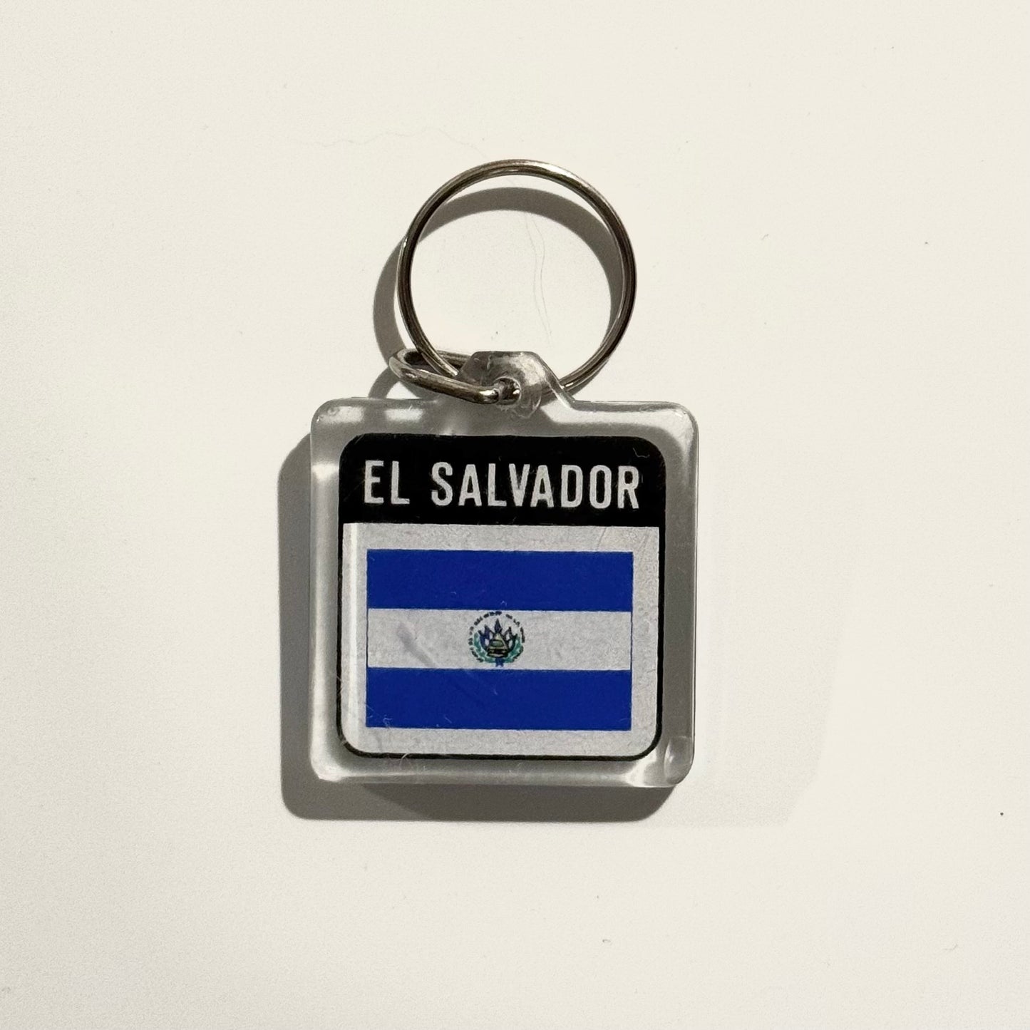 El Salvador Travel Souvenir Keychain Key Ring Square Clear Acrylic